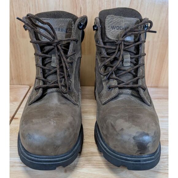 Wolverine Work Boots Mens 8.5M Brown Leather Steel Toe Lace Up main image 7